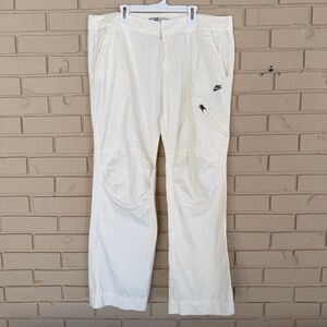 Nike Women's Sportswear Ivory Cargo Pants Street wear Pockets Skateboarding Sz L